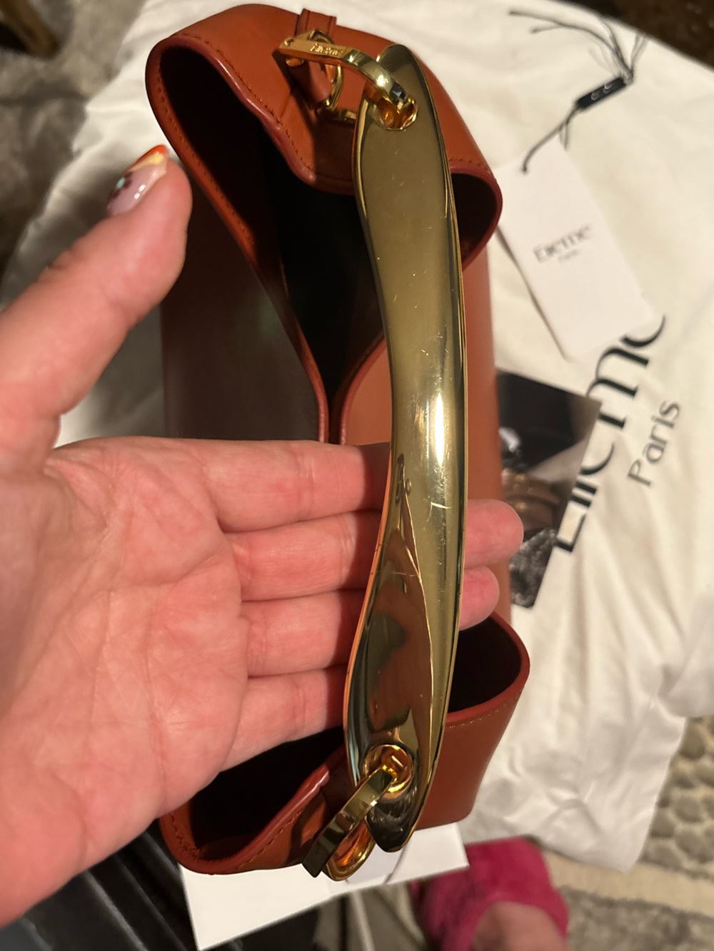Elleme Small Boomerang Bag in Terracotta - Picture 6 of 16